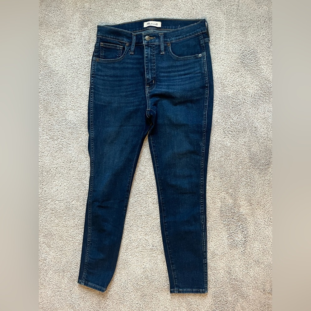 Madewell Jeans 10” High Rise Skinny Dark Wash - Size 28 Petite Y2K 2000 Grunge - Picture 4 of 5